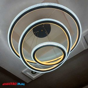 لوستر مدرن سه حلقه مدل دایره دوطرفه