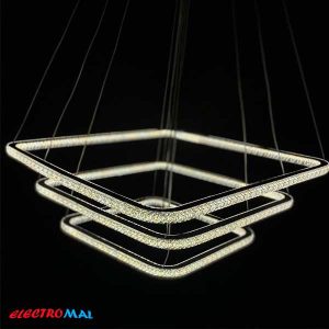 لوستر مدرن SMD مدل سه مربع دوطرفه