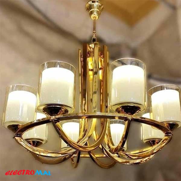 لوستر لهستانی مدل عصایی تک رینگ 8 شعله